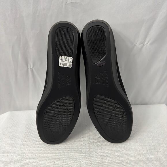 SAS Shoes Womens 10 M Bliss Black Stretch Fabric Upper Wedge Slip On Career - Picture 11 of 11